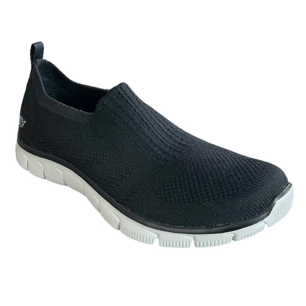 NEW Skechers 7.5 Black Empire Clear-as-Day Slip-on Mesh Athletic Shoes Sneakers